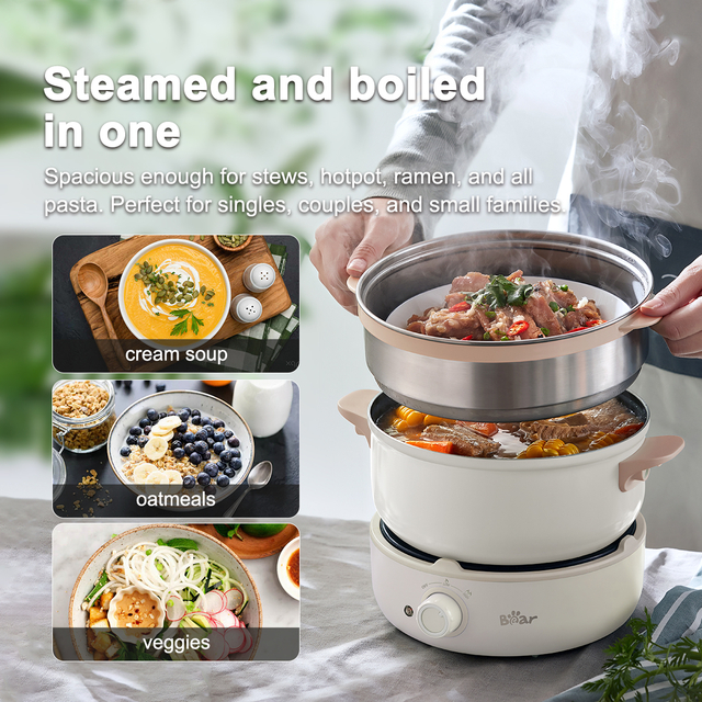 Bear 찜기가 있는 전기 포트