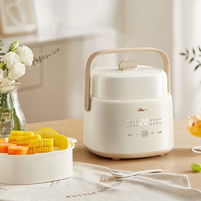 혁신적인 손잡이 디자인을 갖춘 1L 미니 전기 스튜 냄비